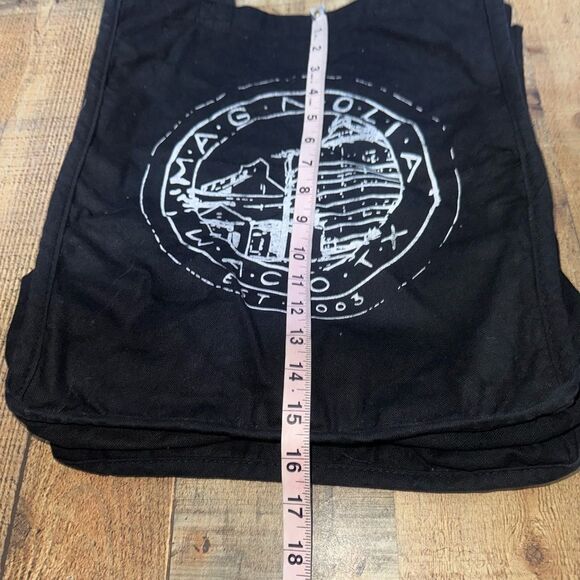 Canvas Tote Shopping Bag Magnolia Waco Texas Black - Picture 3 of 9